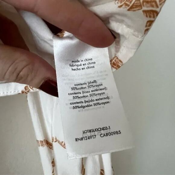 WeWoreWhat White Rope Chain Print Tie Front Crop Top & Wrap Skirt Set - Picture 5 of 8